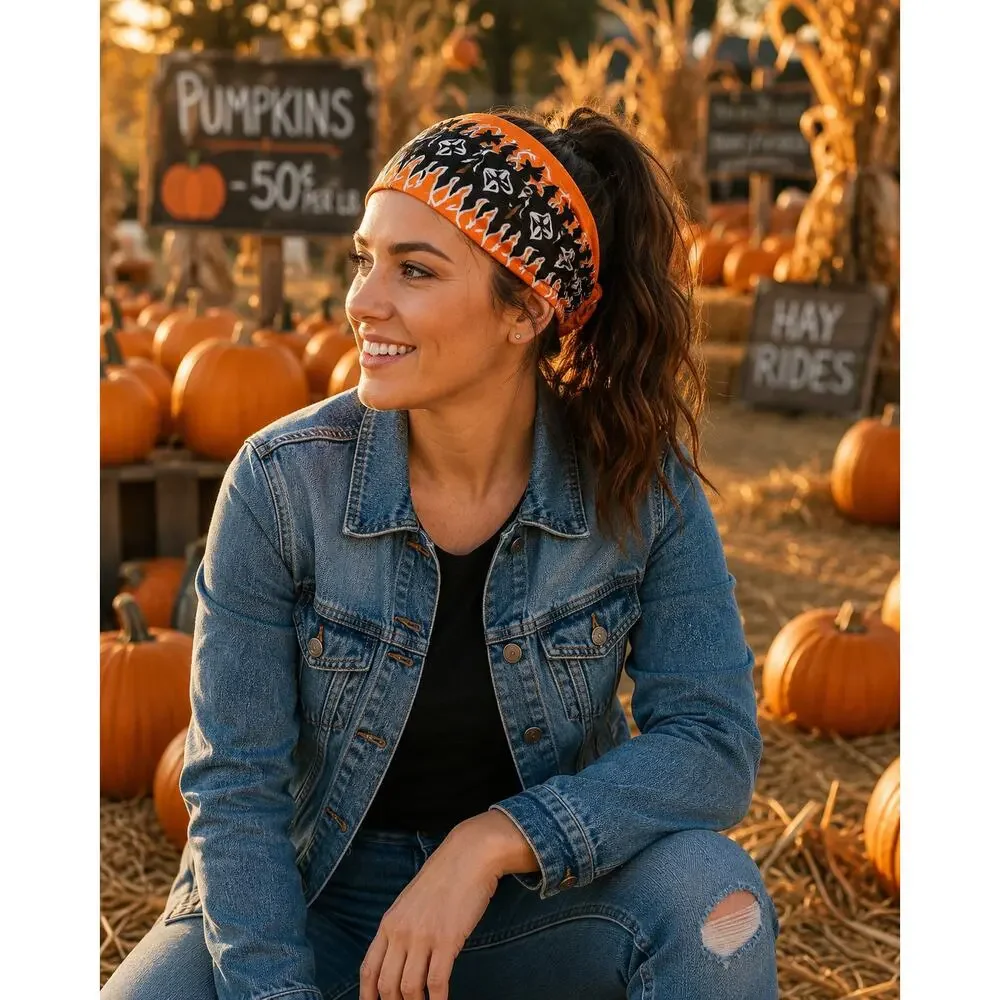 🎃🖤Halloween Flame 🔥Bandana Neck Gaiter Face Mask Head Wrap Do Rag